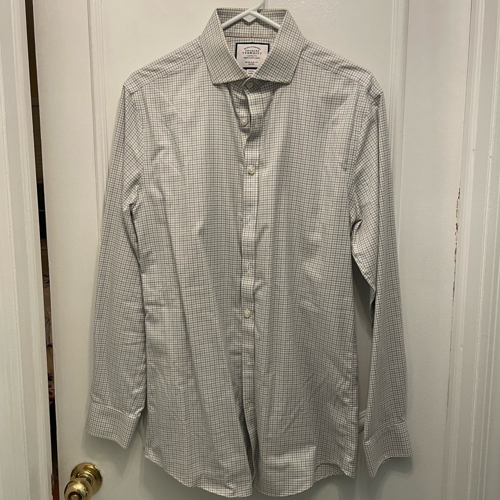 Charles Tyrwhitt Men’s Non-Iron Dress Shirt Extra Slim Fit